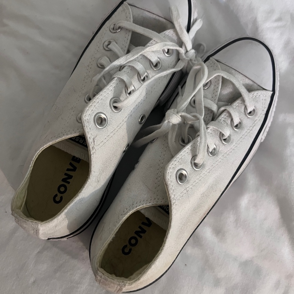 Converse White Canvas Sneakers
